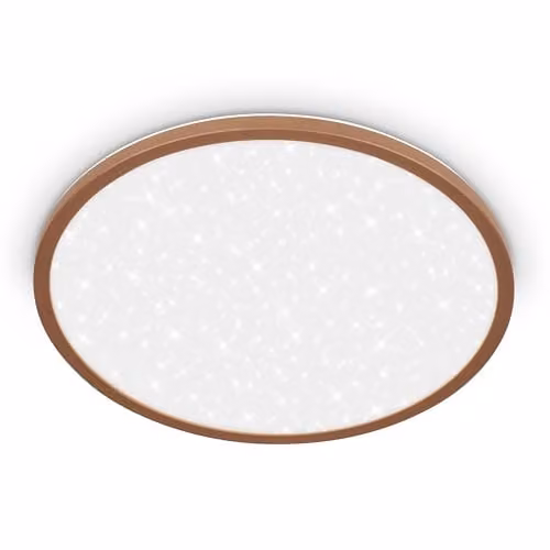 Briloner LED Ceiling Panel with Starry Sky Effect and Indirect Light, Brown, W: 37.5 cm, D: 22.0 cm, H: 4.5 cm