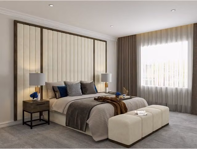 Casani Modern Upholstered Velvet Bed in Blue, Grey or Beige, W/D/H: 90 x 190 cm