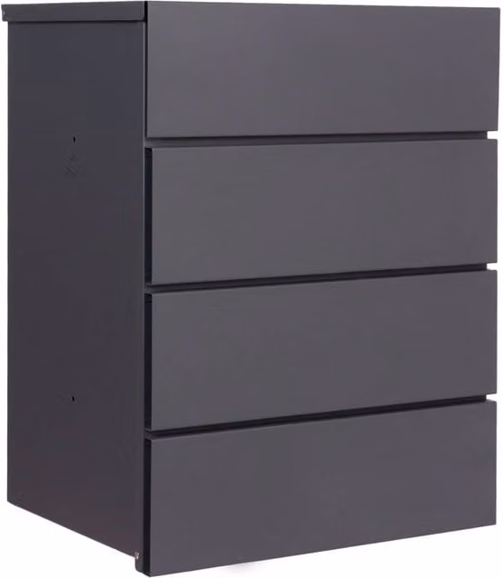 Phoenix Safe Company PB1331AAK Outdoor Wall-Mounted Steel Parcel Box in Grey with Anti-Fishing Design