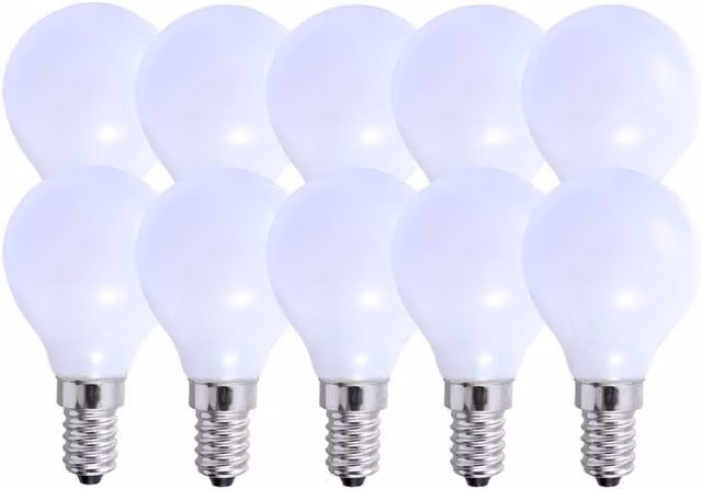 Harper Living 5W E14 LED Golf Ball Bulbs, Cool White, Dimmable, Pack of 10
