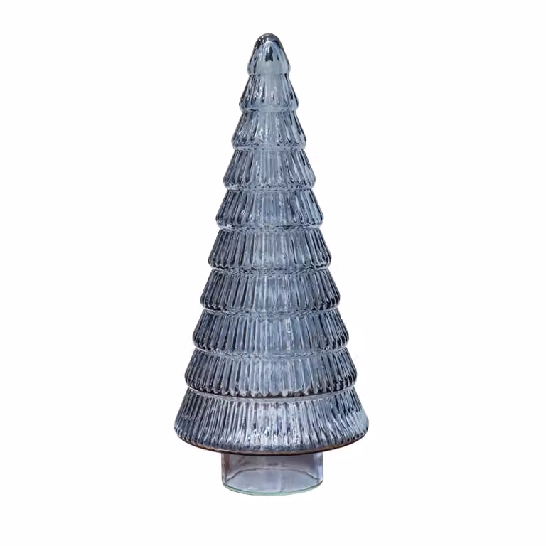 Ivyline Juniper Blue Glass Tree, H41 x W18 cm