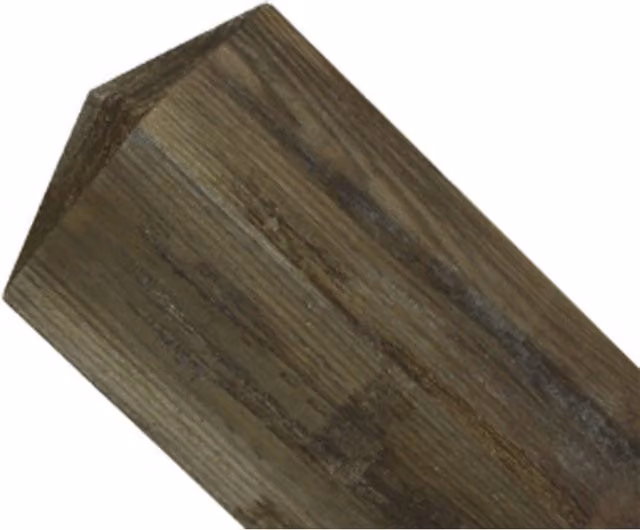 Burbage Iron Craft Pyramid Top Post in Brown, Pressure Treated Redwood, W: 1.5 x D: 1.5 x H: 165 cm
