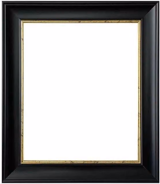 Frames & Mirrors 4U Scandi Blue Single Rectangular Photo Frame in Jet Black, W: 50.8 cm x H: 50.8 cm
