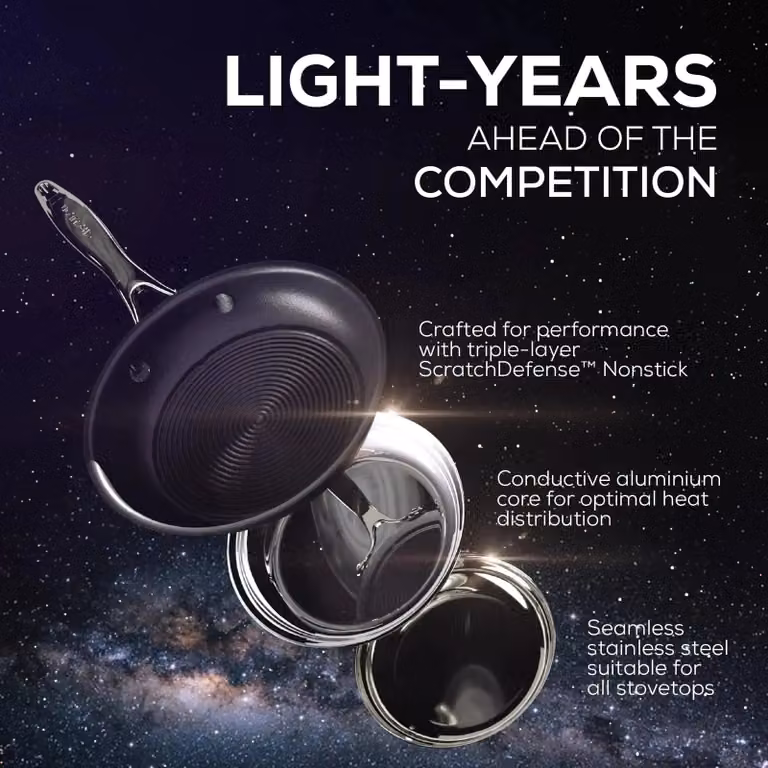 Circulon ScratchDefense Extreme 3 Piece Non Stick Saucepan and Lid Set in Grey