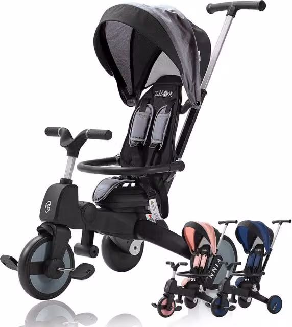 FableKids Modular 7-in-1 Kids Tricycle and Balance Bike in Grey