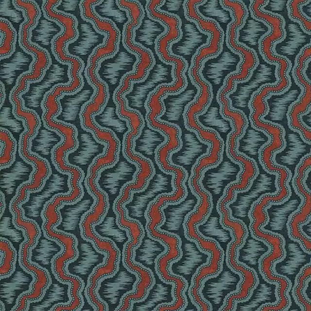 XYLEM Botanical Abstract Wallpaper in Green and Multicolour Salvia
