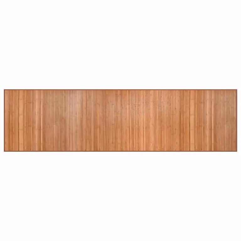 Berkfield Home Rectangular Bamboo Rug in Brown, W: 80 cm, L: 300 cm
