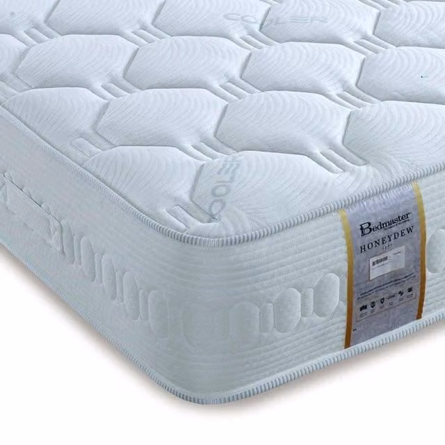 Bedmaster Honeydew 2000 Hybrid Pocket Sprung Cool Gel Foam Mattress in White, W/D/H: 90 x 200 cm