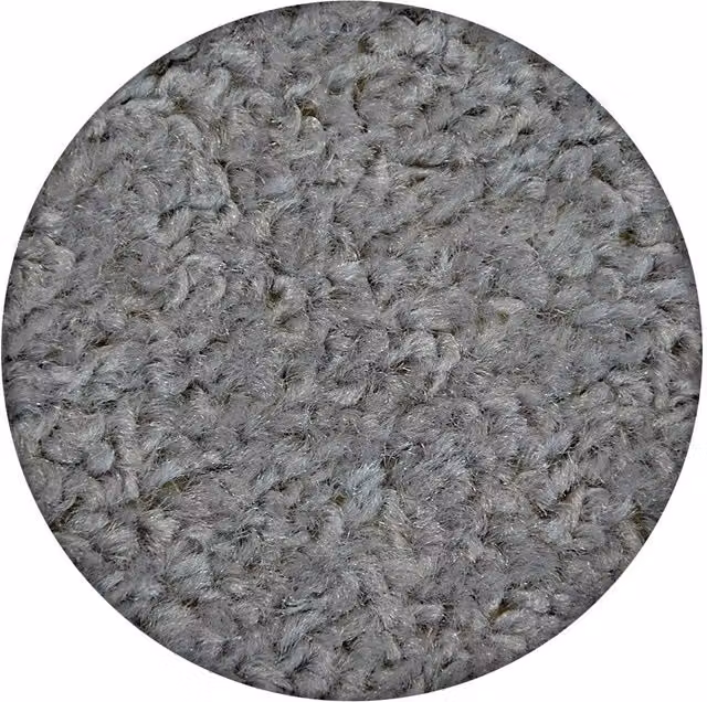 RugsX Eton Round Polypropylene Rug in Grey, Diameter: 133 cm