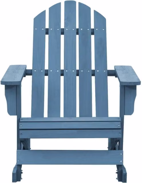 Berkfield Home Adirondack Rocking Chair in Blue Solid Wood