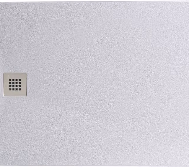 Bathroom Kingdom Oliver Stone Rectangular Mineral Cast Shower Tray, White, W: 170 cm, D: 80 cm