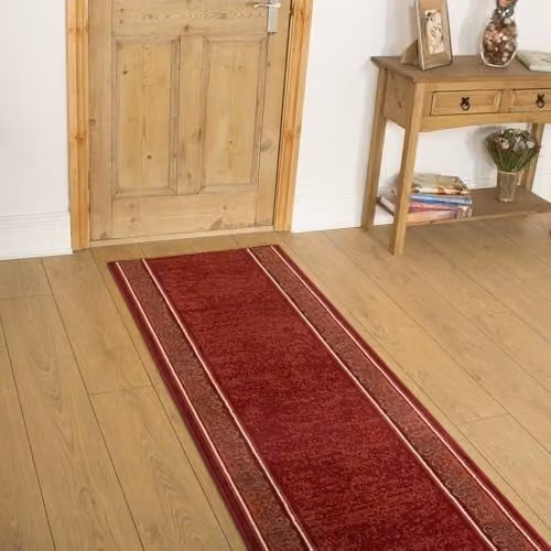 runrug Ethnic Tribal Hallway Runner Rug in Red, W: 70 cm, L: 300 cm