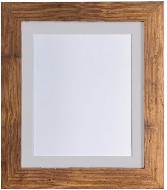 Frames & Mirrors 4U Metro Vintage Wood Frame in Walnut with Light Grey Mount for 50 x 40 cm Images