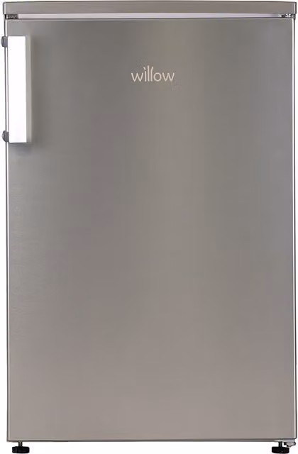 Willow 85L Silver Stainless Steel Under Counter Upright Freezer, W: 55.0 cm, D: 55.7 cm, H: 84.5 cm