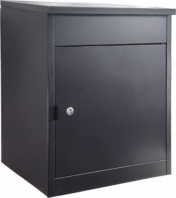 Nicoman Steel Enamel Wall Mounted Parcel Box in Black