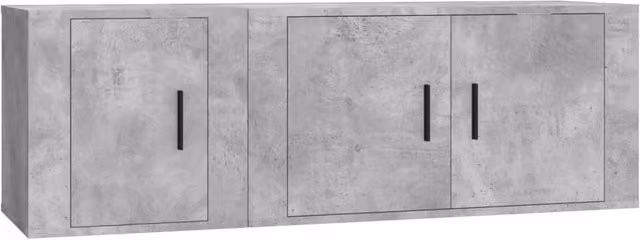 Berkfield Home 2 Piece Concrete Grey Engineered Wood TV Cabinet Set