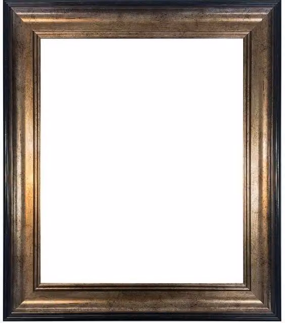 Frames & Mirrors 4U Scandi Black and Crackle Gold Rectangular Single Photo Frame, W: 76.2 cm x H: 76.2 cm