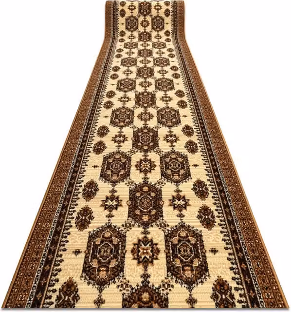 RugsX Bcf Zegary Oriental Runner in Beige, W/L: 120 x 440 cm