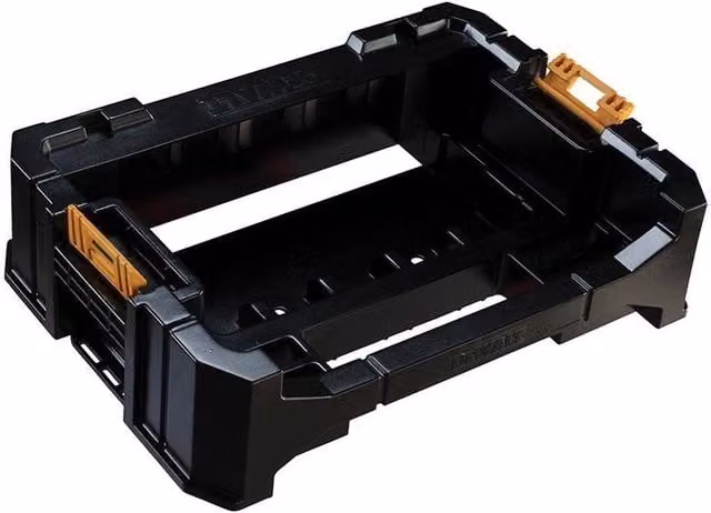 DeWalt Tstak Stackable Plastic Caddy in Black and Multicolour