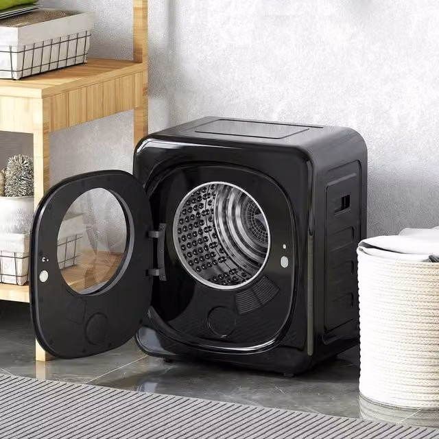 HOMCOM Compact Tumble Dryer with 5 Modes, 4kg Capacity, Black