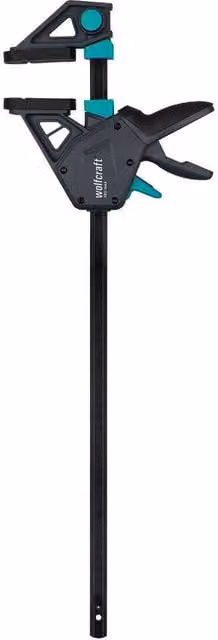 Wolfcraft Pro Max One-Hand Clamp 450mm Heavy Duty Professional Woodworking Grip, Multicolour