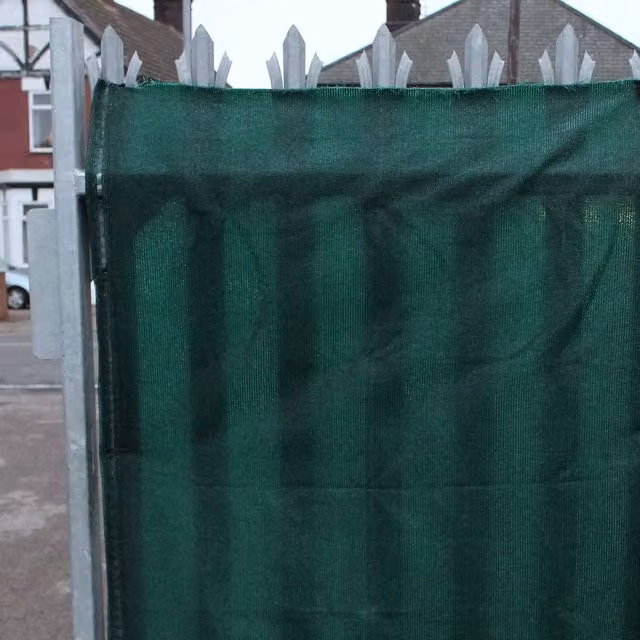 True Products Green Semi-Transparent Shade Netting Privacy Screening Windbreak Garden Fence Mat, W: 5 m, H: 2 m