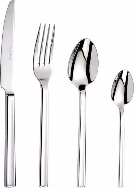 Arthur Price Horizon 24 Piece Stainless Steel Cutlery Set for 6 People in Polished Silver with Case