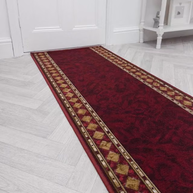 runrug Cheops Hallway Runner Rug in Red, W/L: 120 x 270 cm