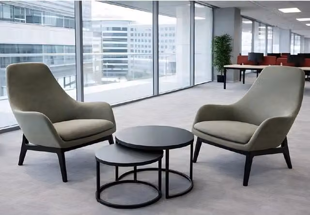 Chilli Seating Azere Nesting Coffee Tables in Matte Black Metal