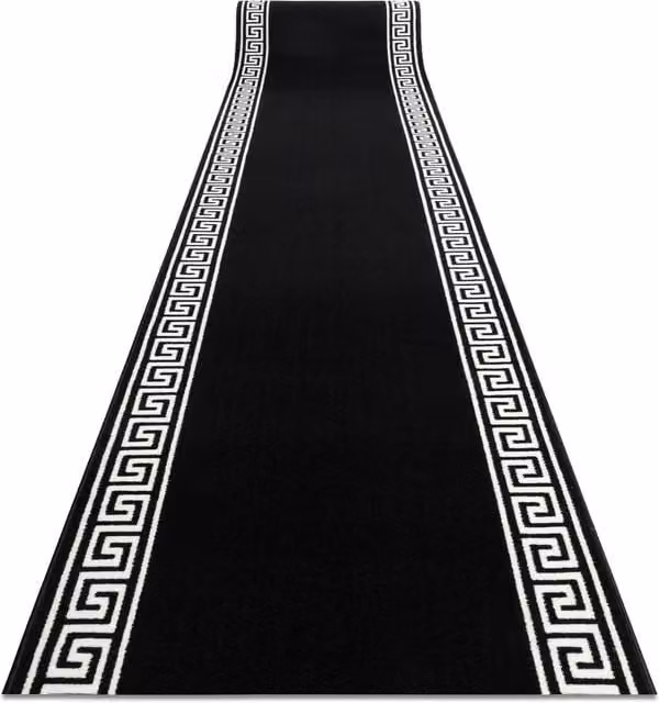 RugsX Bcf Morad Black Rectangular Runner, W: 120 cm, D: 100 cm