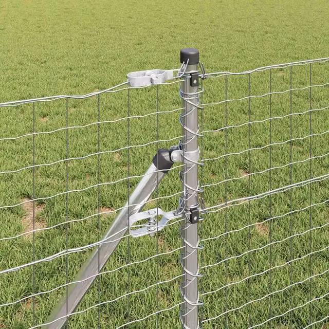 Berkfield Home 52 Pack Silver Galvanised Steel Round Fence Posts, H: 100 cm, Diameter: 32 mm