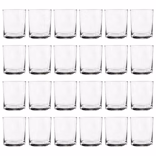 Argon Tableware Clear Glass Whisky Tumbler Glasses, Pack of 24, 280ml