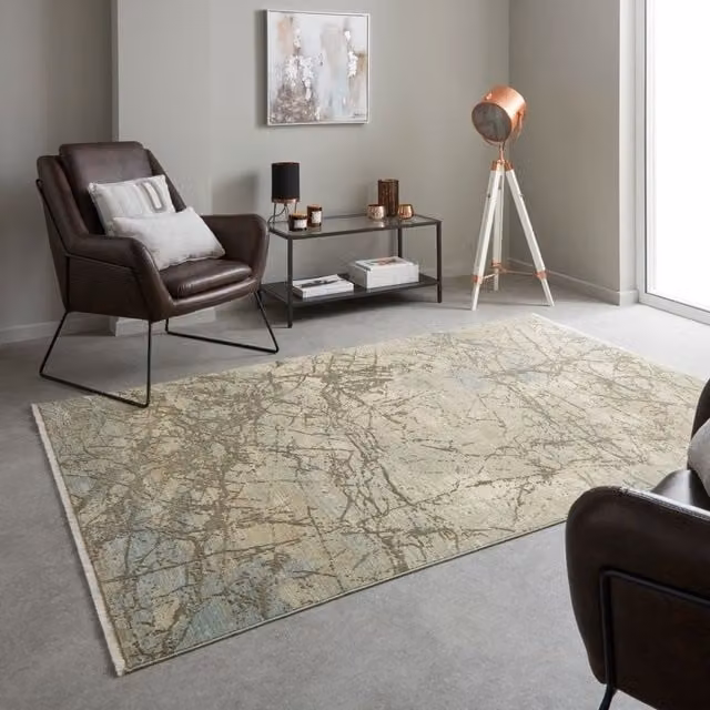 The Rug Shop UK Beige Modern Abstract Kilim Area Rug, W/D: 120 x 180 cm