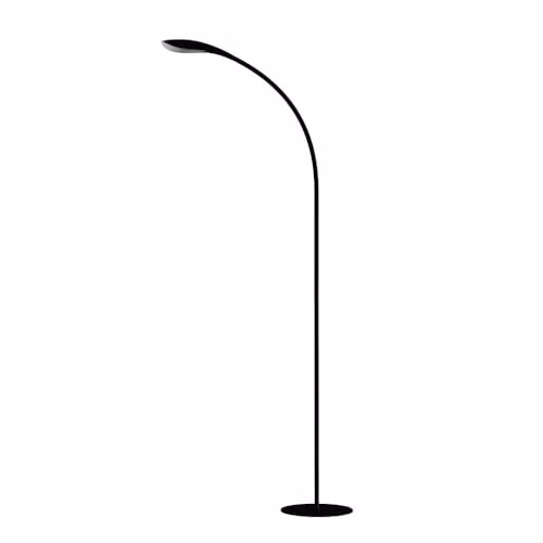 Lifemax High Vision LED Floor Reading Light in Black with Adjustable Arc and Cool White Illumination