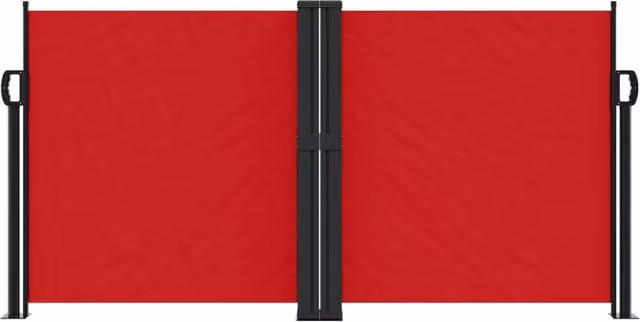 Berkfield Home Red Retractable Single Side Awning with Polyester Fabric and Aluminium and Steel Frame, W/H: 1200 x 120 cm