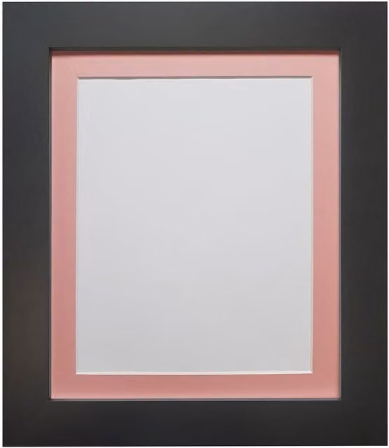 Frames & Mirrors 4U Metro Black Rectangular Picture Frame with Pink Mount for 20 x 16 Inch Images