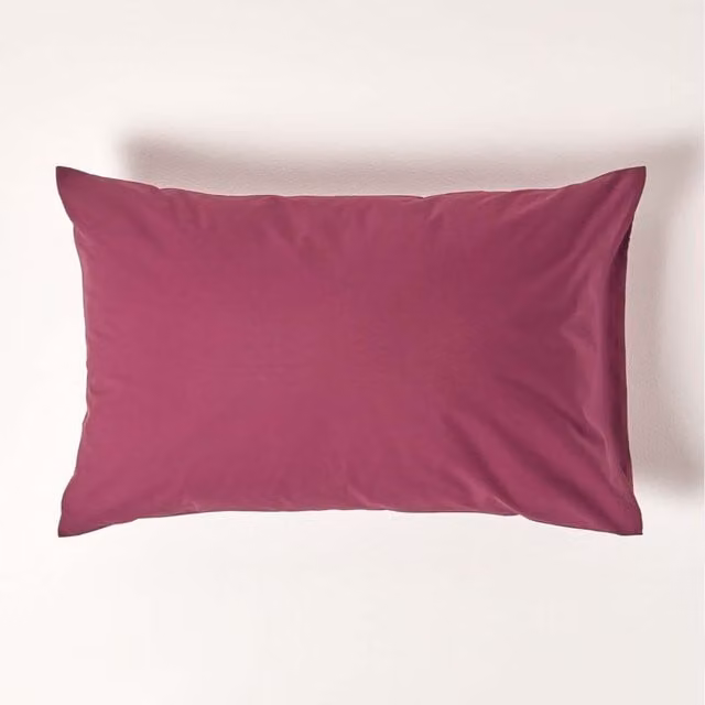 Homescapes Egyptian Cotton Housewife Pillowcase, 200 Thread Count, Purple, W: 74 cm, D: 48 cm, H: 48 cm