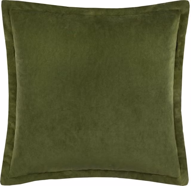 Make It A Home Merton Velvet Cushion in Green with Feather Filling