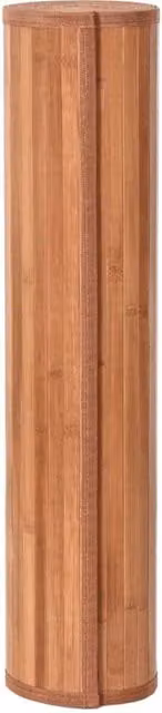 Berkfield Home Rectangular Bamboo and Polypropylene Rug in Brown, W: 70 cm, L: 200 cm