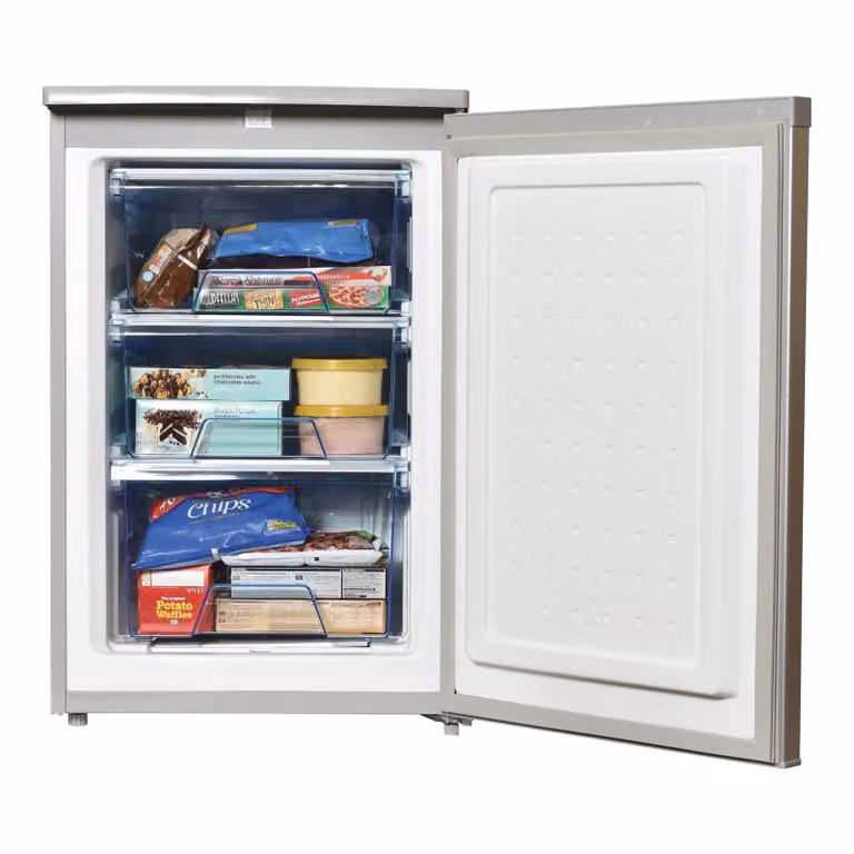 Statesman Silver Stainless Steel Under Counter Upright Freezer