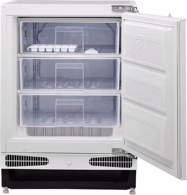 Statesman Integrated Under Counter Upright Freezer, 96 Litre, White