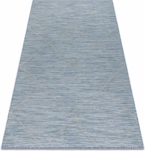 RugsX Blue Modern Rectangular Patio Rug, W/D/H: 136 x 190 cm
