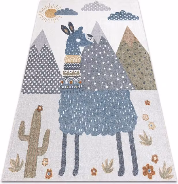 RugsX Bono Yellow Kids Motif Rug, W: 80 cm, L: 150 cm