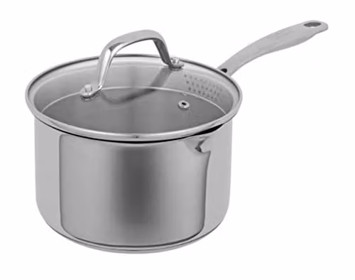 Kuhn Rikon Silver 18/10 Stainless Steel Uncoated Saucepan, 1.9 l, 16 cm