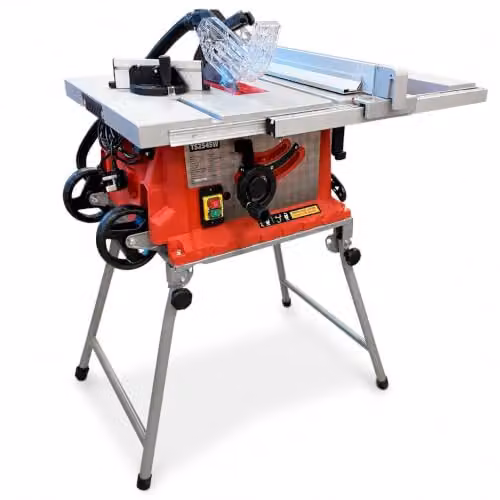Lumberjack 254mm Portable Folding Table Saw, 1800W, Red