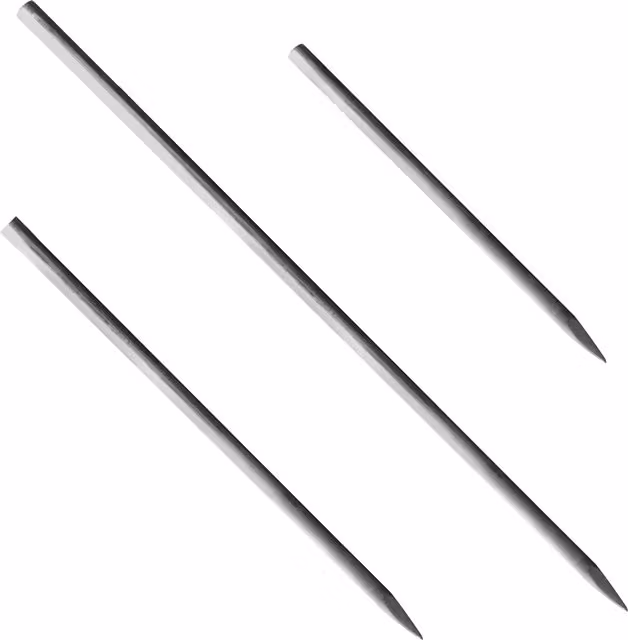 Pegdev Silver Stainless Steel Road Form Line Pins for Concrete and Marking, W/D/H: 20 x 10 x 900 mm