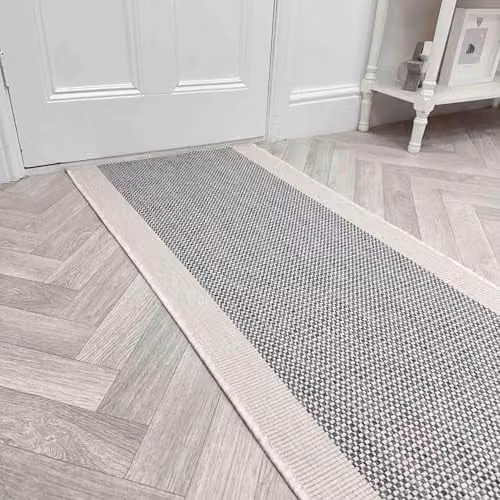 runrug Reversible Indoor/Outdoor Hallway Runner Rug, Grey, W: 60 cm, L: 270 cm