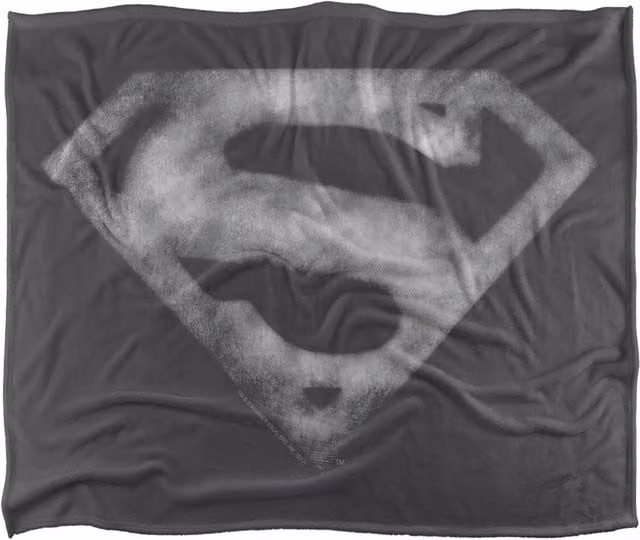 Warner Bros. Smallville S Shield Super Soft Fluffy Throw Blanket, Multicolour, Extra Large