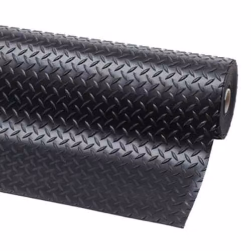 Ark Mat Willow Pattern Rubber Flooring Matting, Black, W: 1 m, L: 15 m, H: 0.3 cm