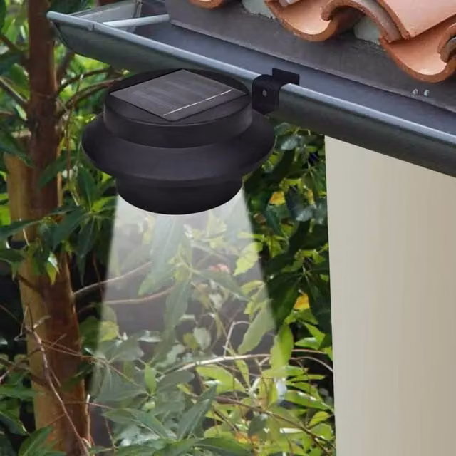 Berkfield Home 6 Piece Outdoor Solar LED Lamp Set in Black
